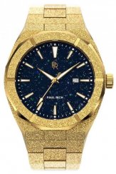 Goldene Herrenuhr Paul Rich mit Stahlband Star Dust Frosted - Gold Automatic 42MM