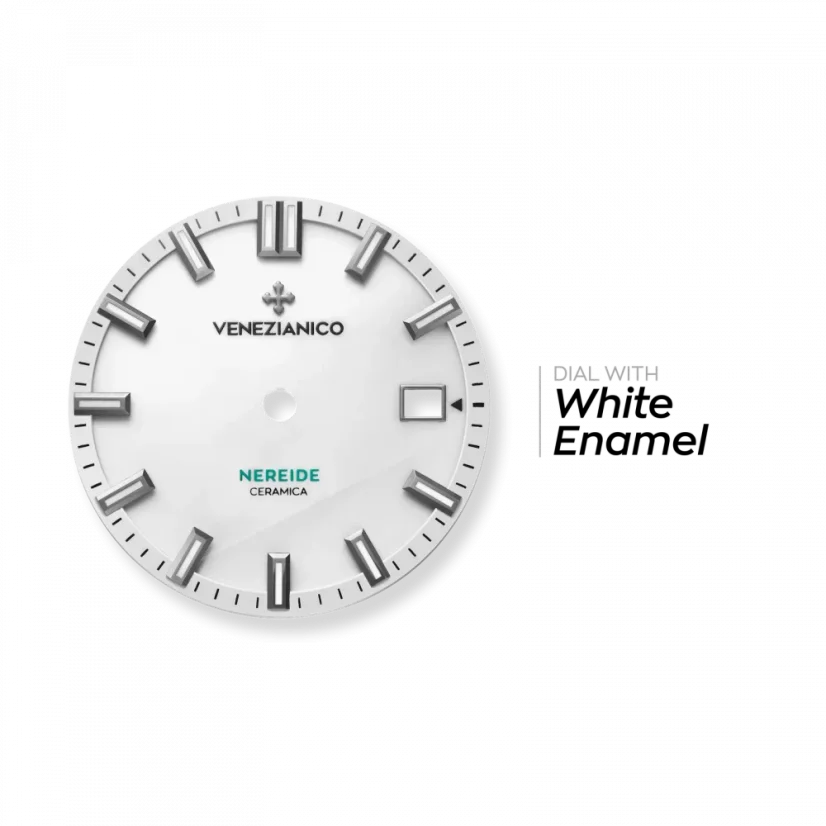 Men's Venezianico silver watch with steel strap Nereide Ceramica 4521531C 42MM Automatic