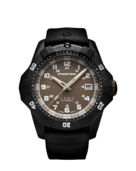 Schwarze Herrenuhr ProTek Watches mit Gummiband Series PT1216 42MM Automatic