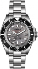 Stříbrné pánské hodinky Ocean X s ocelovým páskem SHARKMASTER 1000 SMS1011M - Silver Automatic 44MM