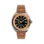 Męski srebrny zegarek Out Of Order Watches ze skórzanym paskiem Torpedine Orange 42MM Automatic