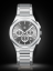 Herrenuhr aus Silber NYI Watches mit Stahlband Fulton 2.0 - Silver 42MM