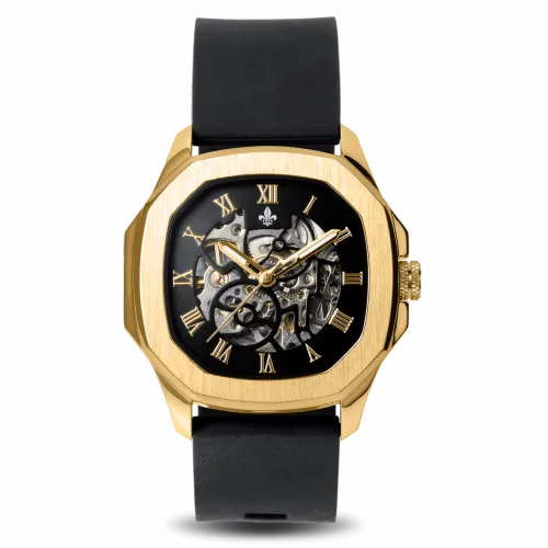 Χρυσό ανδρικό ρολόι Ralph Christian με ατσάλινο λουράκι The Avalon - Gold Automatic 42MM