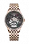 Złoty zegarek męski Agelocer Watches z paskiem stalowym Schwarzwald II Series Gold / Black Rainbow 41MM Automatic