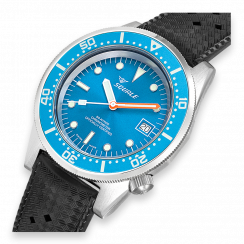 Men's silver Squale watch with rubber strap 1521 Ocean COSC Rubber - Silver 42MM Automatic