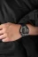 Men's silver Vulcain watch with leather strap Nautical Heritage Black Beige Patina Steel Triple Caseback - Black Plain 42MM Automatic