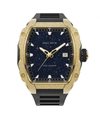 Men's gold Paul Rich Watch with a rubber band Frosted Astro Mason - Gold 42,5MM