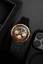 Orologio da uomo Nivada Grenchen nero con cinturino in acciaio Chronoking Mecaquartz Steel Black 87041Q04 38MM