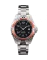 Montre Momentum Watches pour homme de couleur argent avec bracelet en acier Splash Black / Coral 38MM