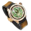 Montre Bomberg Watches pour homme de couleur or avec bracelet en cuir CBD GOLDEN 43MM Automatic