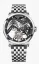 Męski srebrny zegarek Agelocer Watches z paskiem stalowym Tourbillon Series Silver / Black 40MM