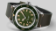 Zilverkleurig herenhorloge van Undone Watches met leren riem Basecamp Cali Green 40MM Automatic