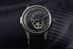 Stříbrné pánské hodinky The Electricianz s koženým páskem The Hybrid E-Code 43MM Automatic