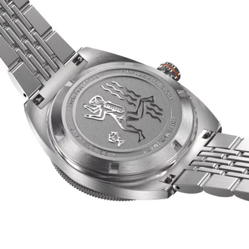 Muški srebrni sat Circula Watches s čeličnim pojasom AquaSport GMT - Blue 40MM Automatic