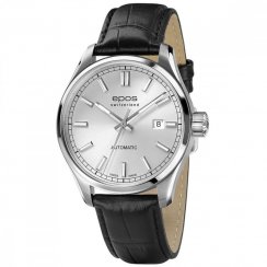 Srebrny męski zegarek Epos ze skórzanym paskiem Passion 3501.132.20.18.25 41MM Automatic