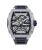Men's silver Paul Rich Watch with a rubber band Frosted Astro Skeleton Lunar - Silver / Blue 42,5MM Automatic