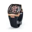Czarny zegarek męski Nsquare ze gumowym paskiem Dragon Overloed Gold / Black 44MM Automatic
