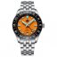 Herrenuhr aus Silber Phoibos Watches mit Stahlband GMT Wave Master 200M - PY049G Orange Automatic 40MM