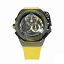 Zwart herenhorloge van Mazzucato met een rubberen band RIM Monza Black / Yellow - 48MM Automatic