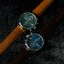 Męski srebrny zegarek About Vintage z paskiem z prawdziwej skóry Chronograph Blue Sunray 1815 41MM