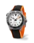 Reloj Undone Watches plata para hombre con banda de goma AquaLume Black / Orange 43MM Automatic