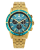Men's gold Louis XVI watch with steel strap Majesté Iced Out Baguette 1134 - Gold 43MM