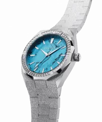 Reloj Paul Rich plateado para hombre con correa de acero Frosted Star Dust Azure Dream - Silver 45MM