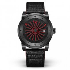 Men's black Zinvo Watches watch with genuine leather belt Blade Corsa - Black 44MM