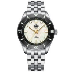 Montre Phoibos Watches pour homme en argent avec bracelet en acier Wave Master 200M - PY053DN No Date Automatic 39.5MM