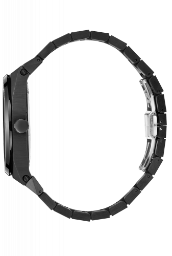 Čierne pánske hodinky Paul Rich s oceľovým pásikom Conquest 45MM