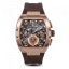 Relógio de homem Ralph Christian ouro com pulseira de borracha The Intrepid Sport - Gilded Brown 42,5MM
