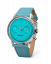 Orologio da uomo Undone Watches in argento con cinturino in pelle Urban Stellar Tiff Blue 40MM