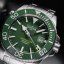 Zilverkleurig herenhorloge van Davosa met stalen band Argonautic BG - Silver/Green 43MM Automatic