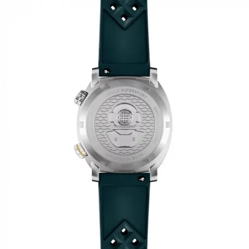 Reloj Circula Watches plata para hombre con banda de goma SuperSport - Petrol 40MM Automatic