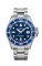 Zilverkleurig herenhorloge van Delma Watches met stalen riem band Commodore Silver / Blue 43MM