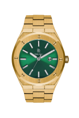 Men's Paul Rich gold watch with steel strap King's Jade 45MM