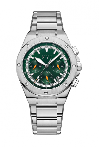 Muški srebrni sat NYI Watches s čeličnim remenom Ludlow - Silver 41MM