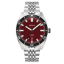 Herrenuhr aus Silber Circula Watches mit Stahlband AquaSport II - Red 40MM Automatic