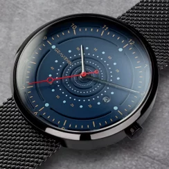 Černé pánské hodinky Gravithin s ocelovým páskem Argo AR05 40MM