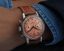 Męski srebrny zegarek Undone Watches ze skórzanym paskiem Vintage Salmon 40MM