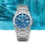 Strieborné pánske hodinky Aisiondesign Watches s ocelovým pásikom HANG GMT - Blue MOP 41MM Automatic