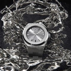 Stříbrné pánské hodinky Paul Rich s ocelovým páskem Apollo's Silver 42MM