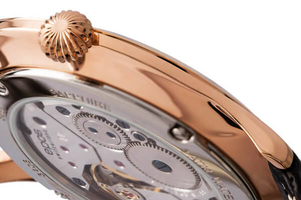 Relógio masculino Epos em ouro com pulseira de couro Originale 3408.208.24.34.15 39MM Automatic