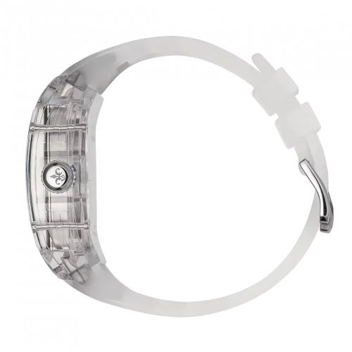 Reloj de plata Ralph Christian de hombre con goma The Ghost - Transparent White Automatic 43MM