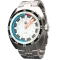 Orologio da uomo NTH Watches in argento con cinturino in acciaio DevilRay No Date - Silver / White Automatic 43MM