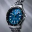 Zilverkleurig herenhorloge van Henryarcher Watches met stalen band Nordsø - Horizon Blue Moon Grey 40MM Automatic