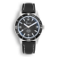Miesten hopeinen Squale - kello kumisella nahkarannekkeella Super-Squale Arabic Numerals Black Leather - Silver 38MM Automatic