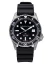 Zilverkleurig herenhorloge van Momentum Watches met een rubberen band M20 DSS Diver Black 42MM
