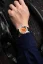 Men's silver Nivada Grenchen watch with leather strap Orange Depthmaster 14127A17 39MM Automatic