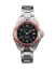 Men's silver Momentum Watch with steel strap Splash Black / Coral 38MM